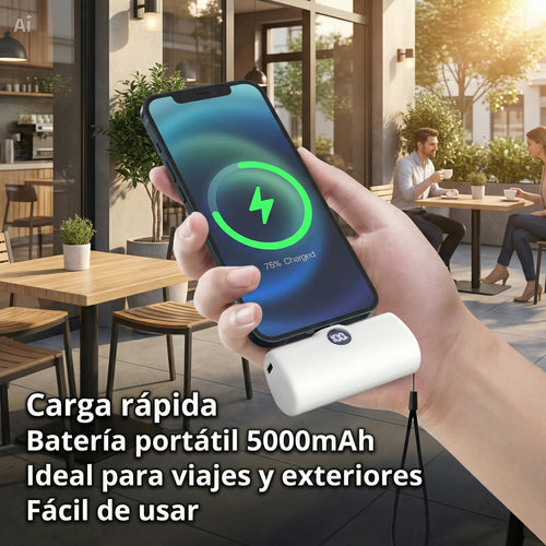 Batería portátil inalámbrica compacta